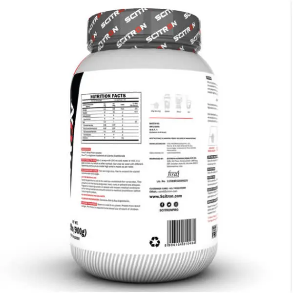 Scitron Raw Iso Whey Isolate Nutrition Facts